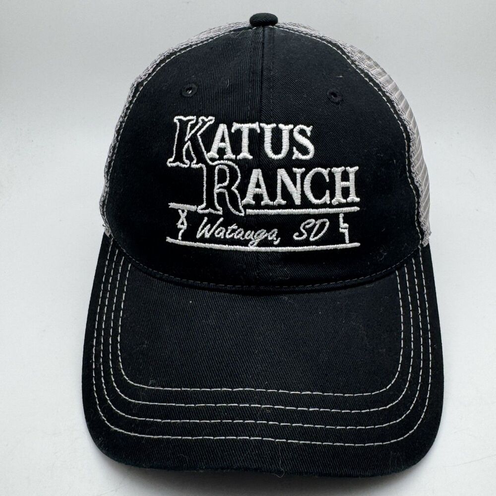 Katus Ranch Watauga SD Trucker Hat Cap Richardson Black Gray Mesh Snapback